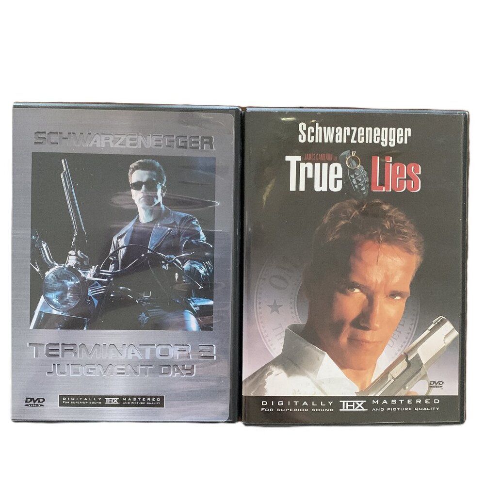 Arnold Schwarzenegger DVDs Terminator 2 Judgement Day and True Lies Widescreen R